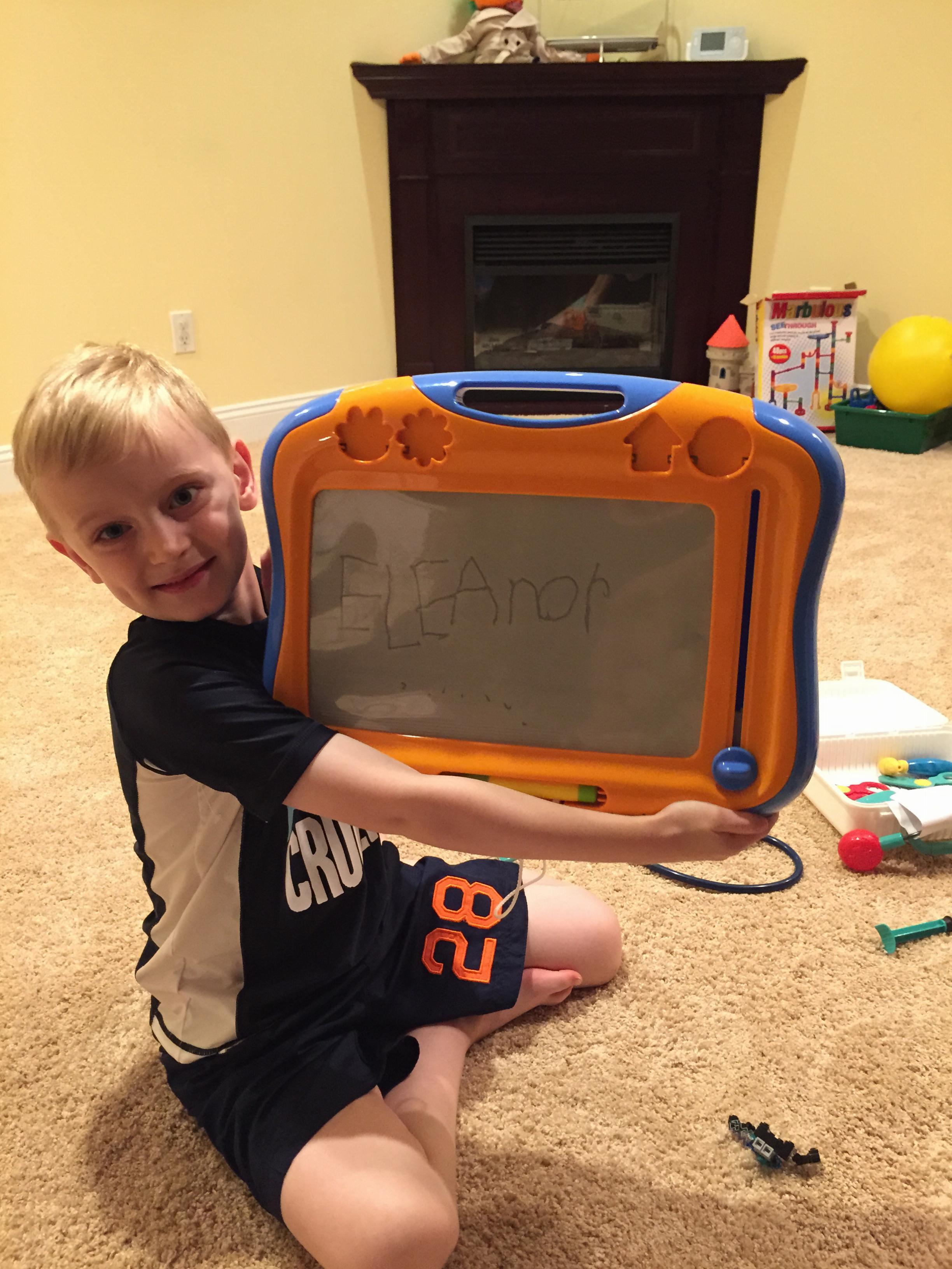 Andy writes Eleanor!