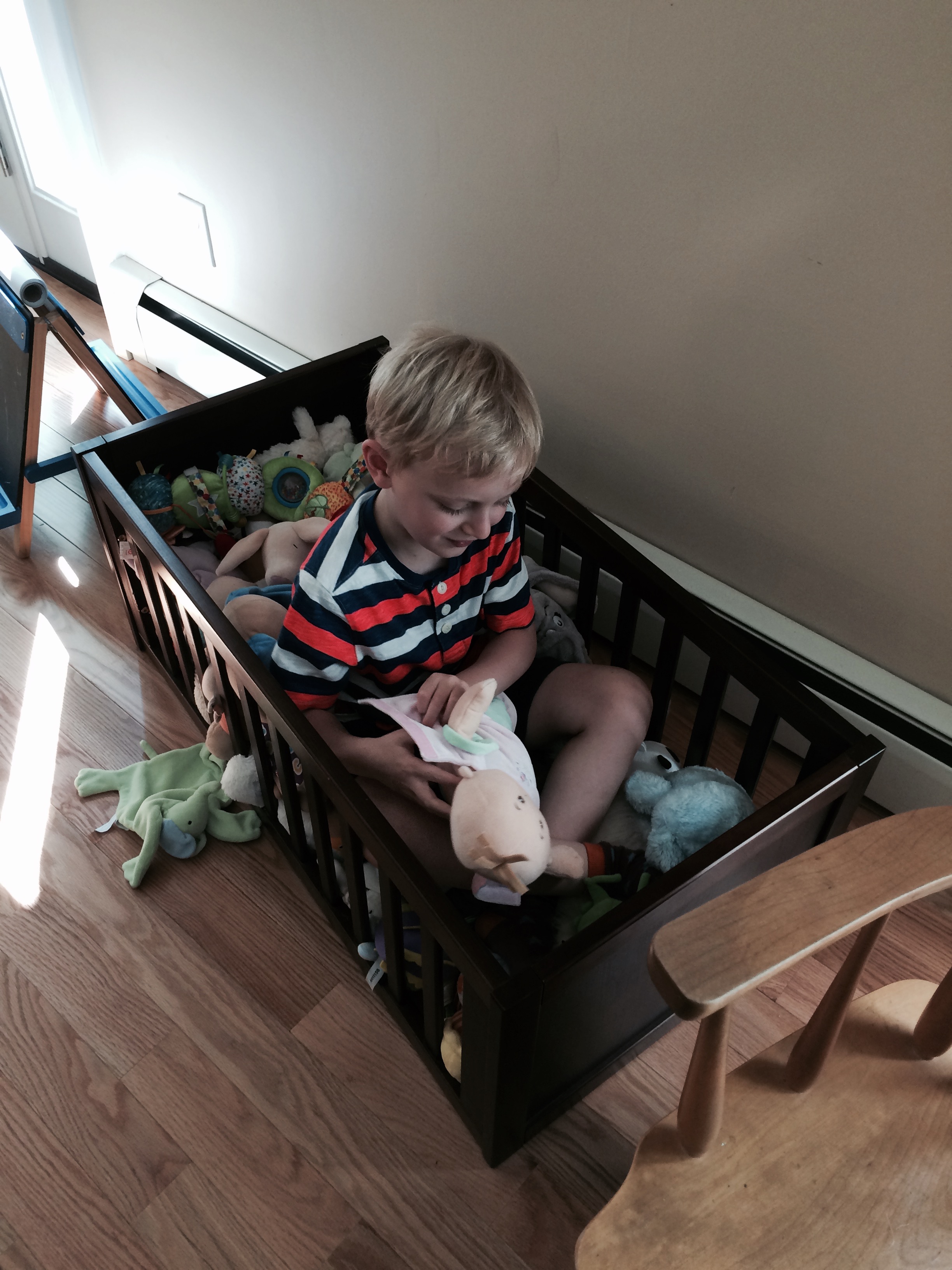 Boys in a bin
