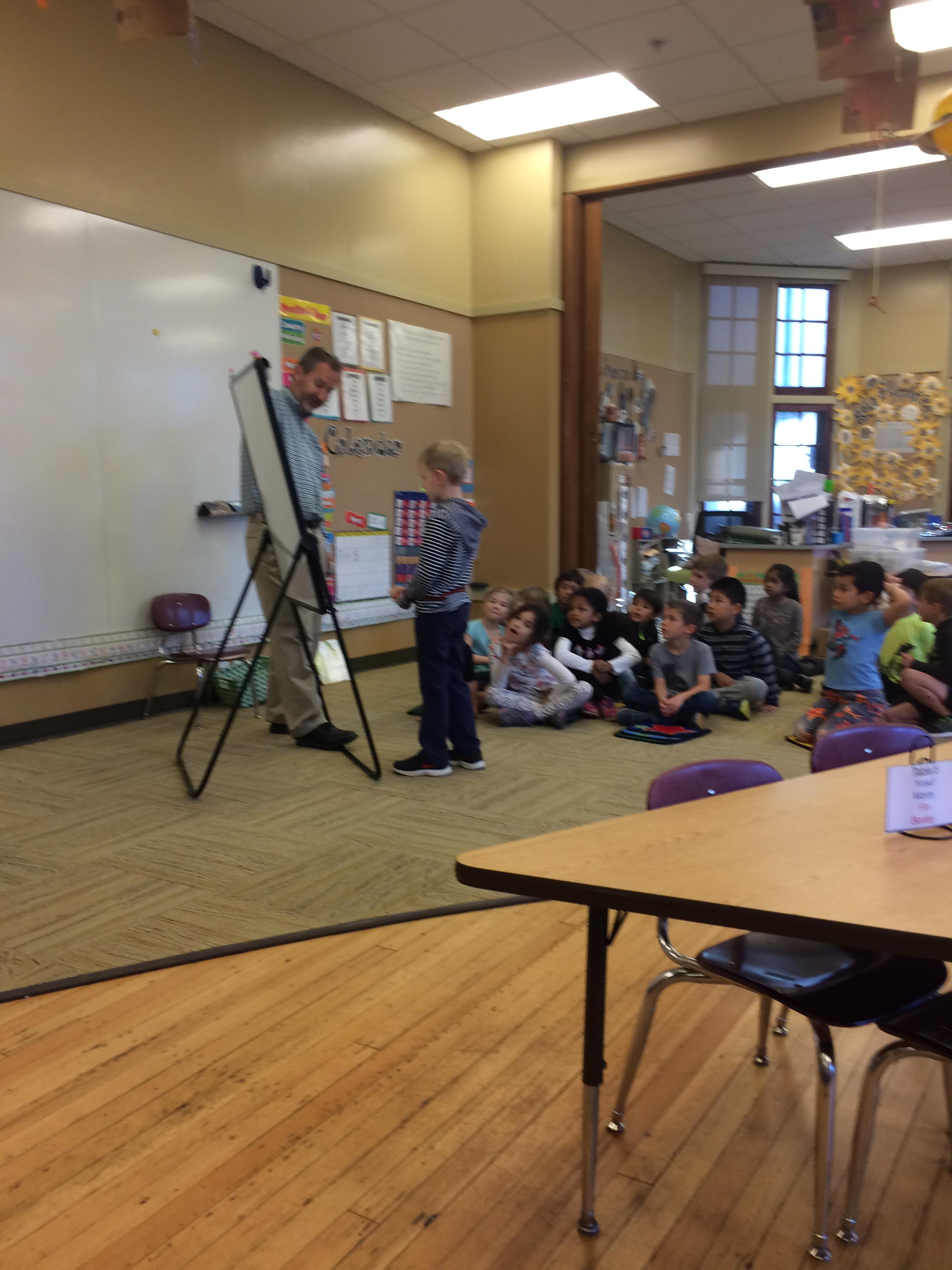 Andy demonstrates spy pens from momo and baba for good buddy show and tell