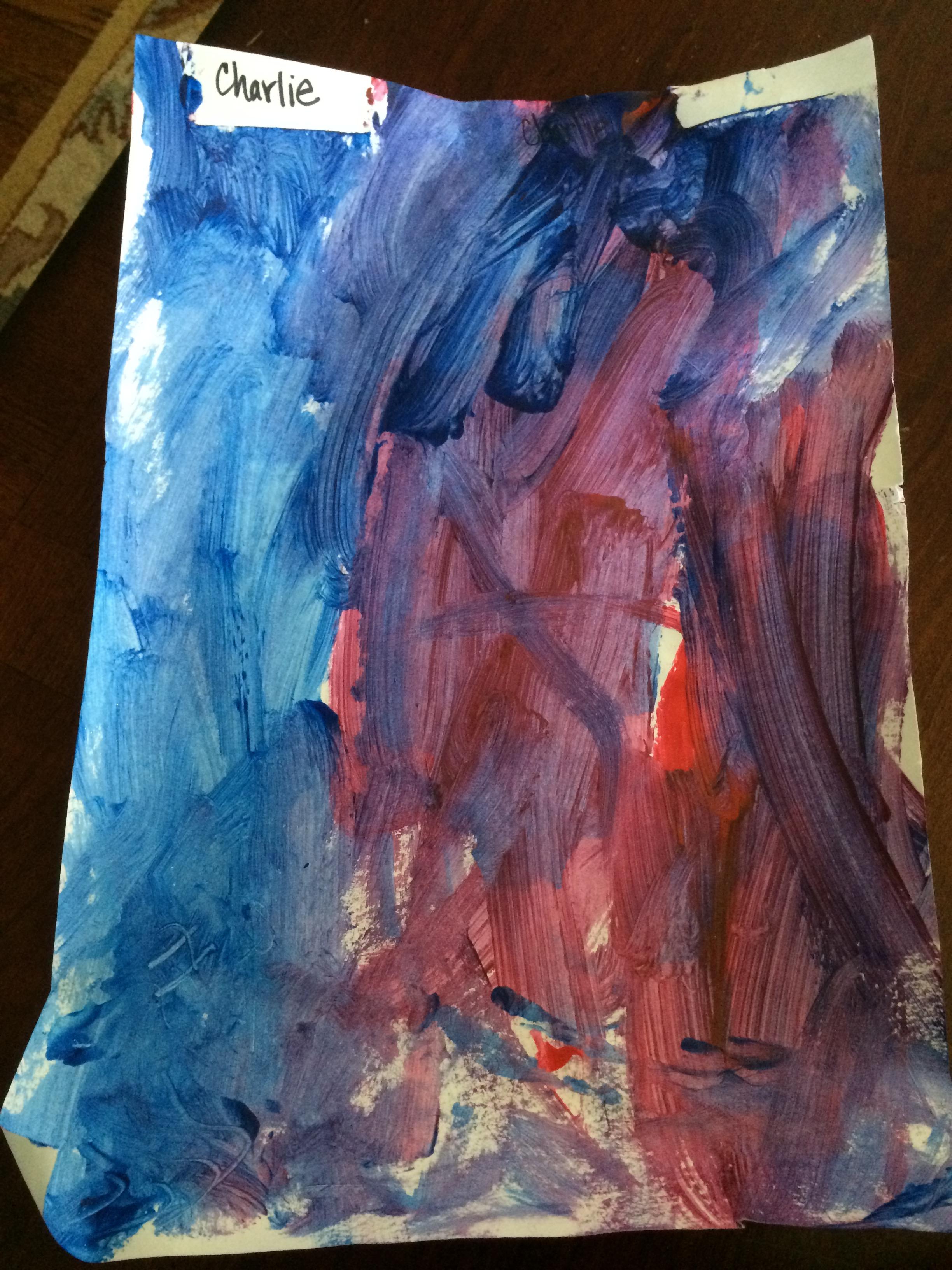 "Blue and red make purple"