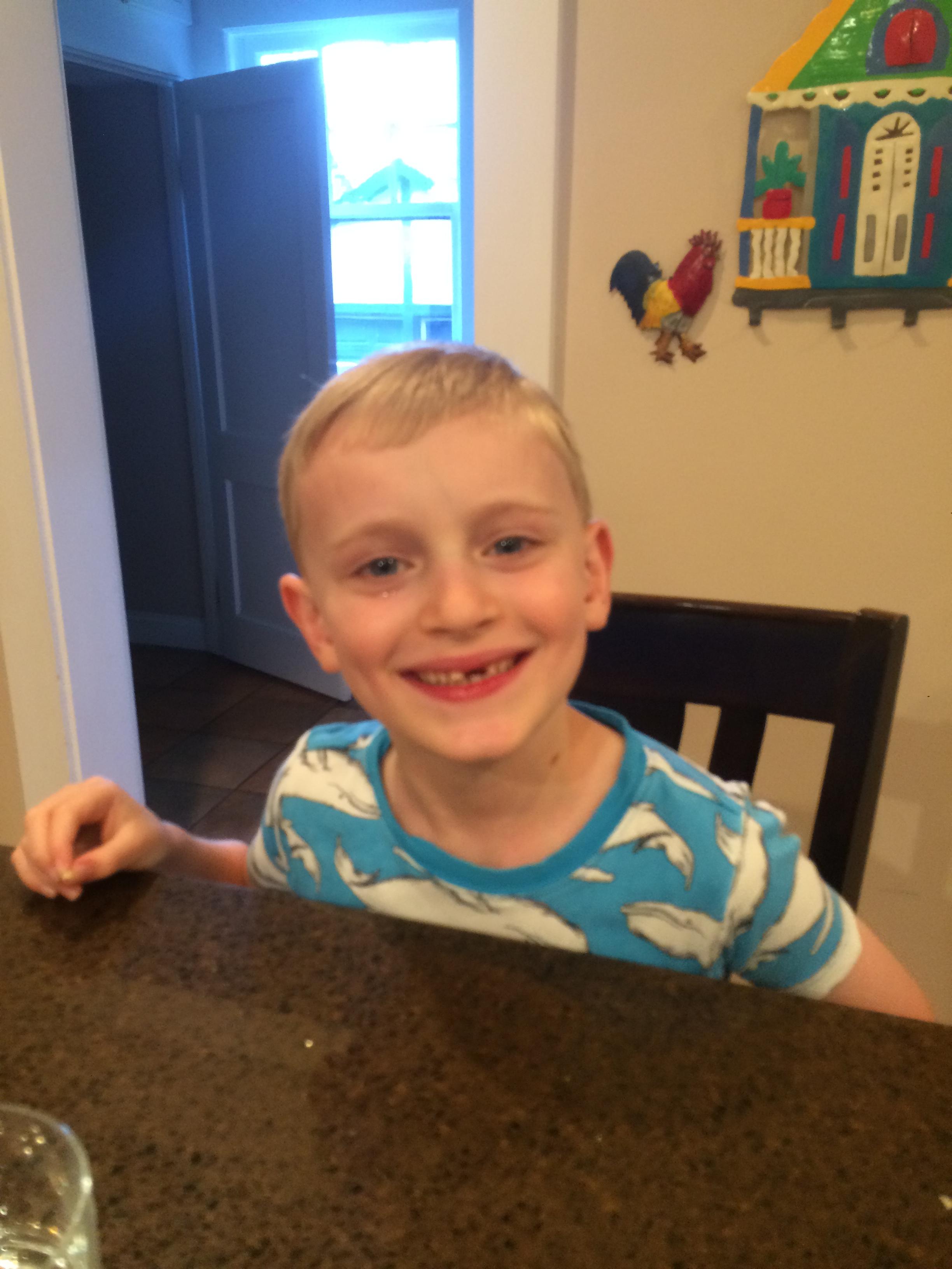 Lost tooth on last day of being six