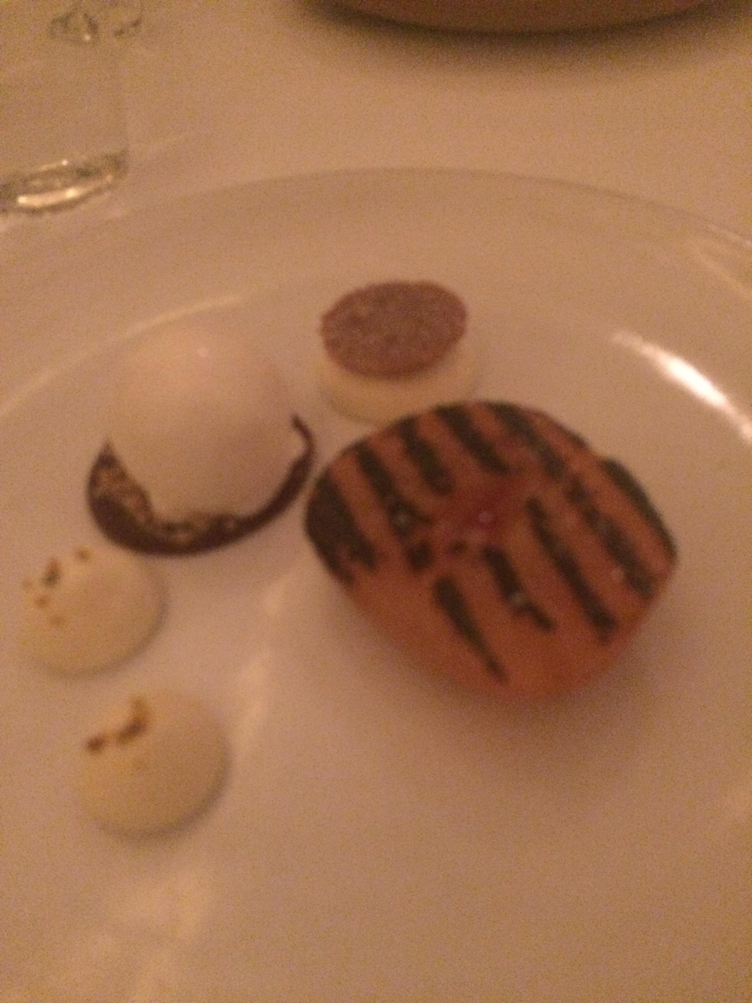 Grilled plum and cantaloupe
