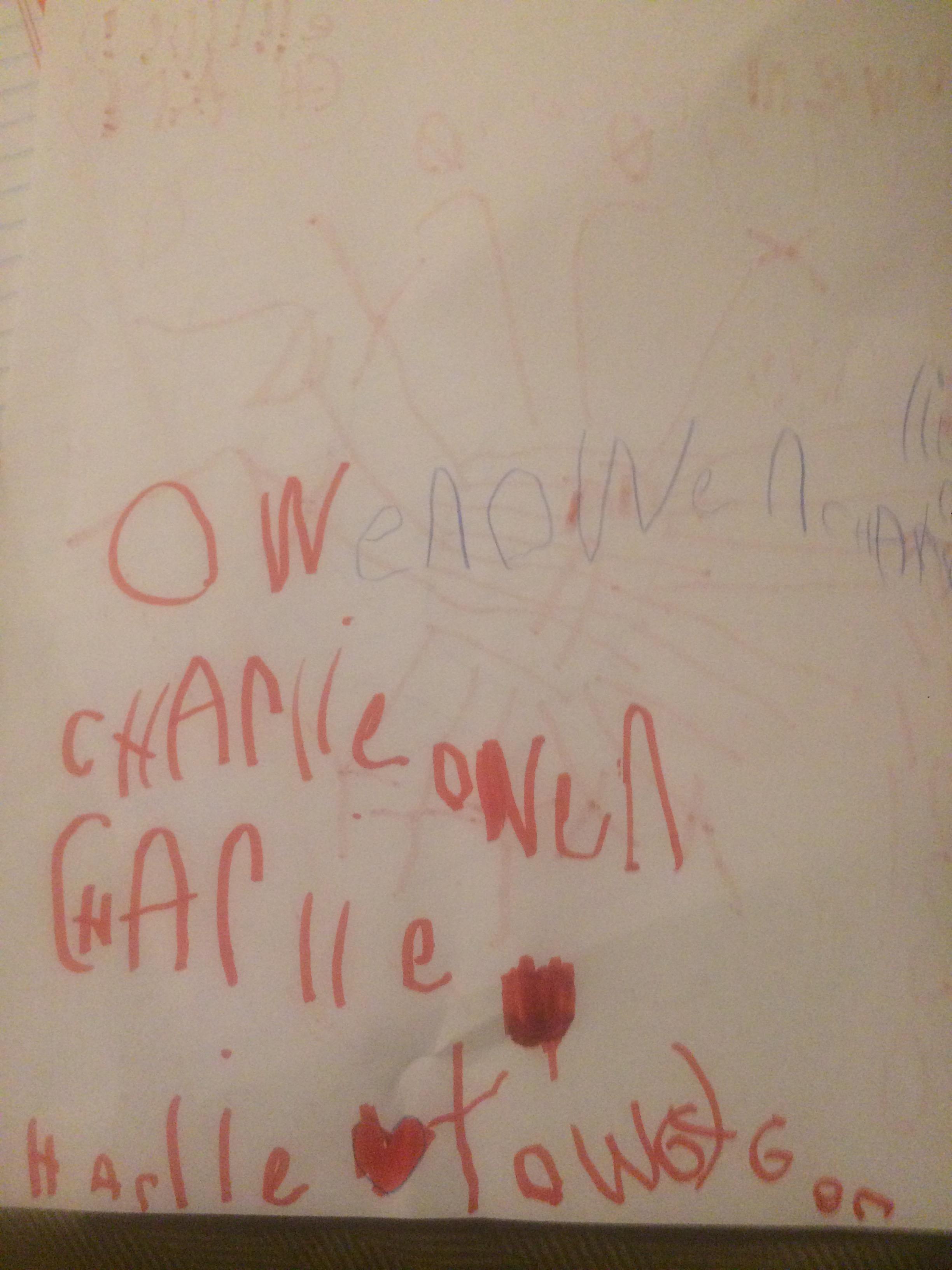 Charlie wanted to make a card for Owen