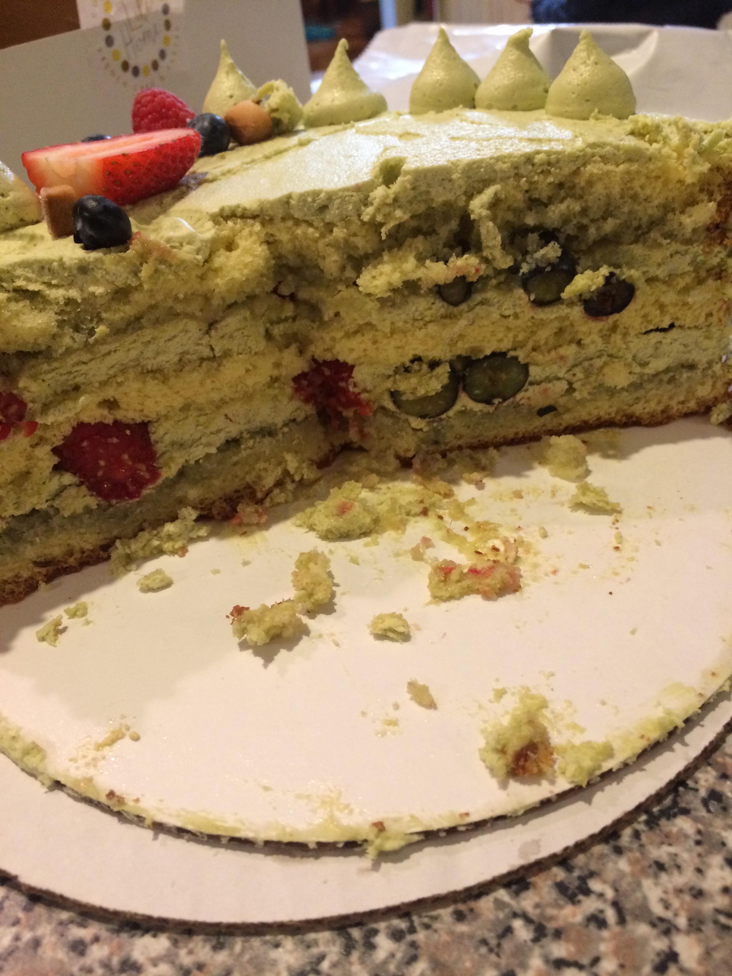 Pistachio bday cake