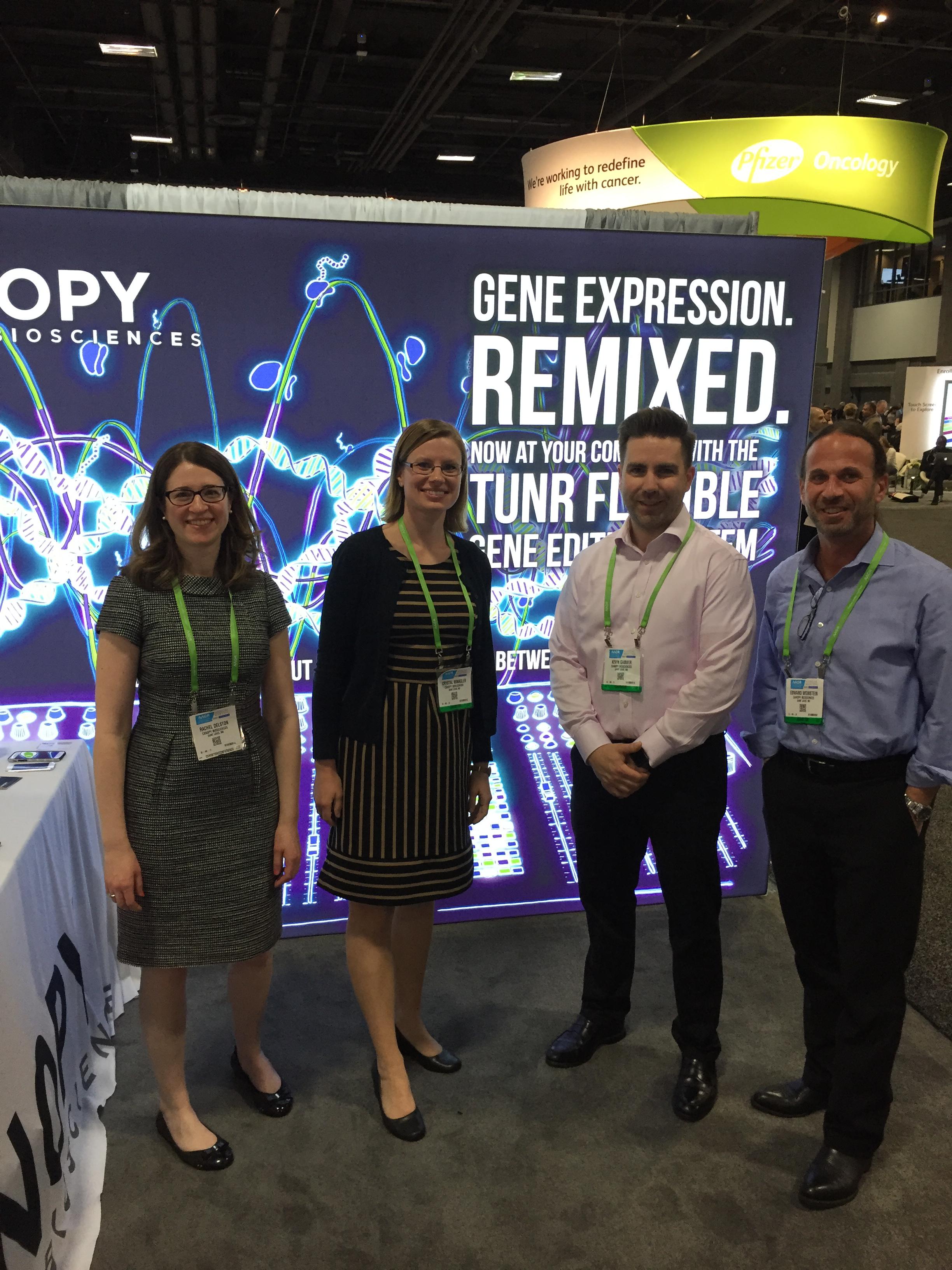 Canopy booth at AACR