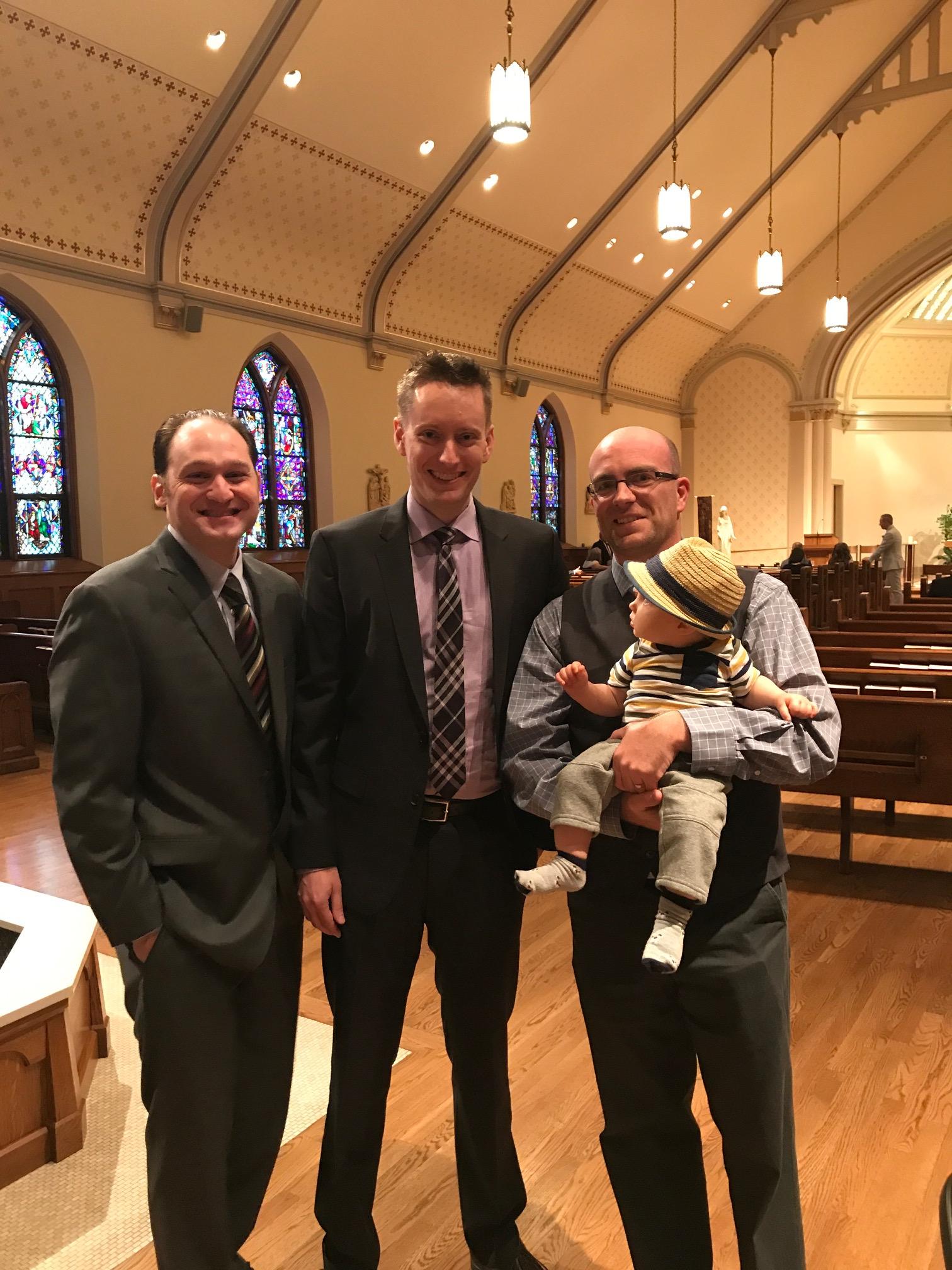 Pete Kevin and baby Luke