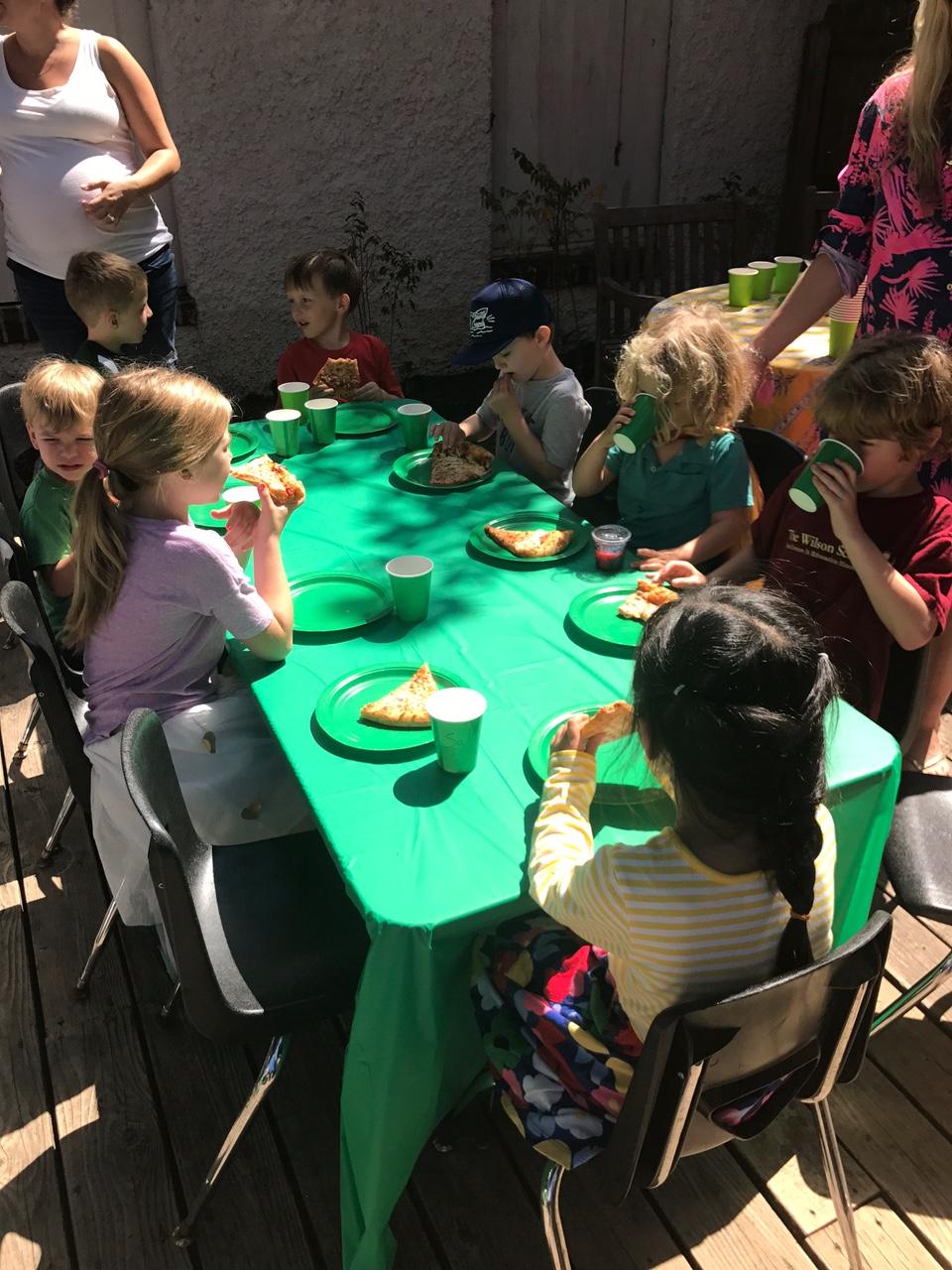 Pizza and cake