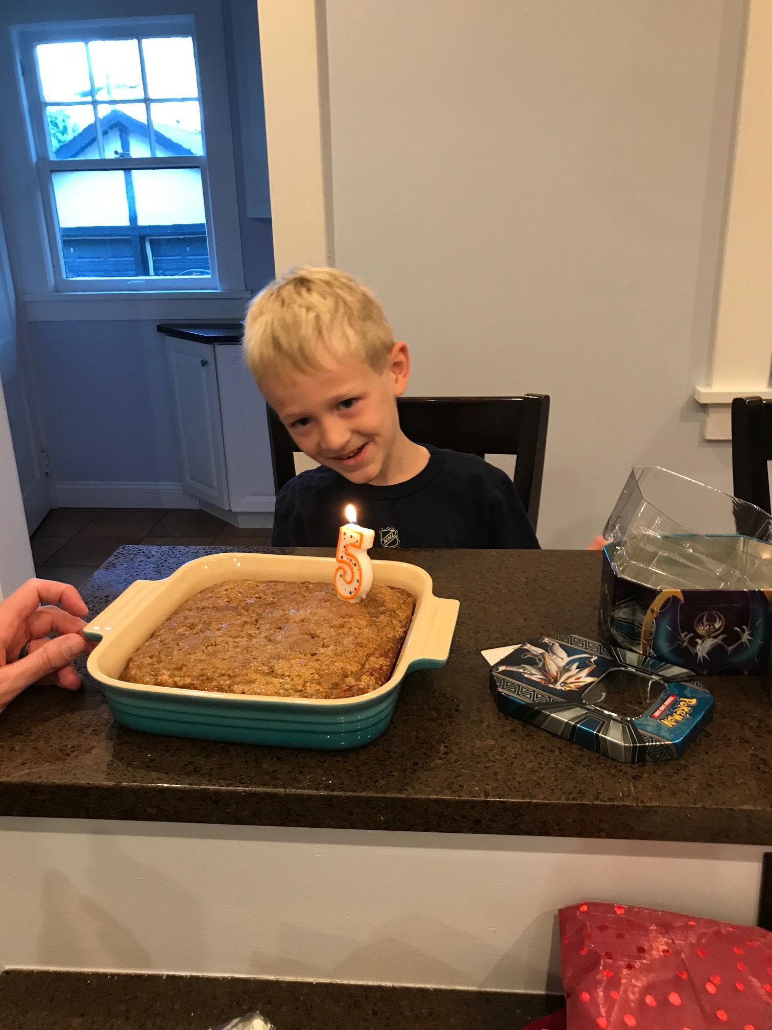 Birthday banana bread