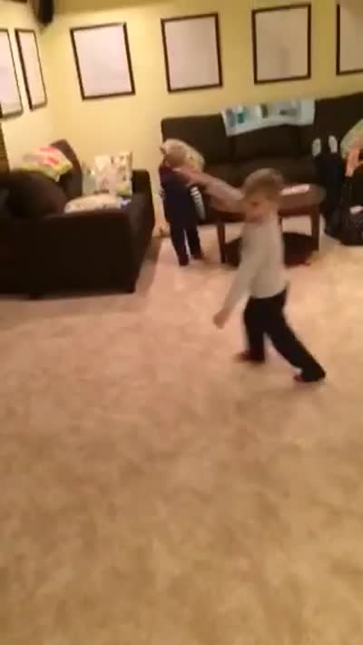 Charlie dribbles a ball